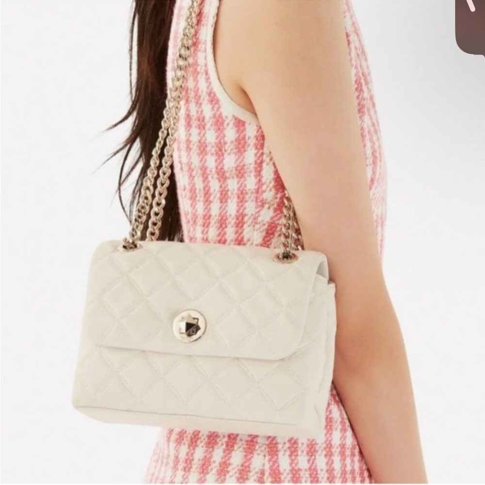 Kate Spade Natalia Cream Quilted Chain Shoulder Bag